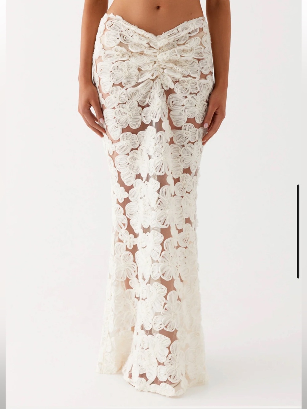 Peppermayo White Floral Lace Maxi Skirt - Picture 2 of 6